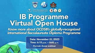 2023 International Baccalaureate Program Virtual Open House [upl. by Yssirk]