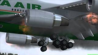 Hong Kong Emergency Landing Eva Air 747400 紧急着陆  FSX [upl. by Tempest]