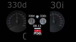 BMW F30 330d VS BMW F30 330i Acceleration [upl. by Ayaj]