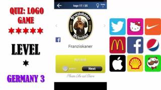 Quiz Logo Game Germany 3  All Answers  Walkthrough  By Lemmings at work [upl. by Ytirehc]