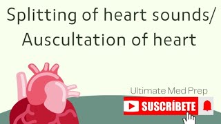 Splitting of heart sounds auscultation of heartpathological heart sounds [upl. by Skipper191]