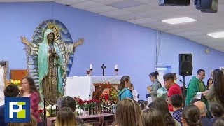 La virgen de Guadalupe que derrama lágrimas de aceite atrae a cientos de feligreses inmigrantes [upl. by Sandie160]