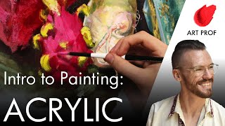 Acrylic Painting for Beginners Techniques amp Supplies [upl. by Anatollo149]