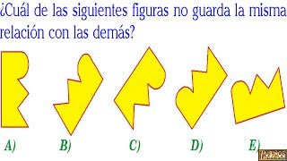 Psicotécnico  Figura Discordante o Término Excluído Ejercicios Resueltos [upl. by Edana]