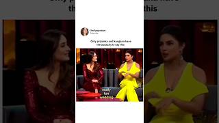 only priyanka and kangana have this kind of audacity 🙌🏻 priyankachopra kwk bollywood viralshorts [upl. by Read]