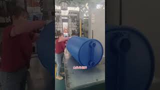 Blow molding for 200kgL double ring sealable chemical drum universal container hdpe plastic barrel [upl. by Naig]