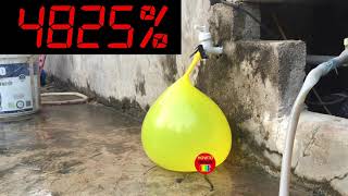 EXPERIMENT OF OVER PUMPING BALLOONS Vs Water UP TO 4800 [upl. by Htenay]