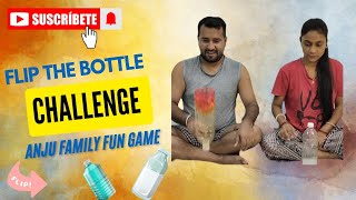 FILP THE BOTTLE CHALLENGE 🥸🥳😎 BEST Family game  vlog  ‎AnjuFamily844 [upl. by Madonia760]