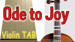 Ode to Joy  Violin  Play Along Tab Tutorial [upl. by Hynes842]