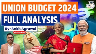 Union Budget 202425  Budget 2024 Highlights in Hindi  Complete Analysis  UPSC Economy  StudyIQ [upl. by Teraj262]