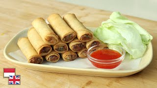 Renyah Resep LUMPIA GORENG ISI AYAM SAYUR Spring Roll [upl. by Ecart590]