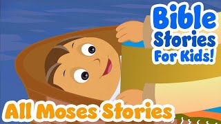 All Moses Stories  Bible Stories For Kids Compilation [upl. by Fem]