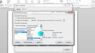 Configuración para imprimir etiquetas en word [upl. by Butler243]