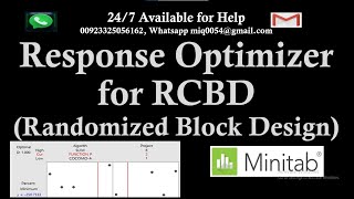 Response Optimizer for Randomized Block Block Design RCBD in Minitab [upl. by Notsniw]