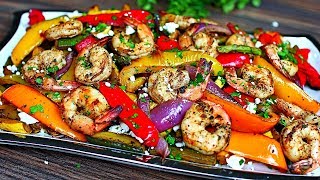 Balsamic Grilled Shrimp and Vegetables  Healthy Shrimp and Veggies Recipe [upl. by Ylloj]