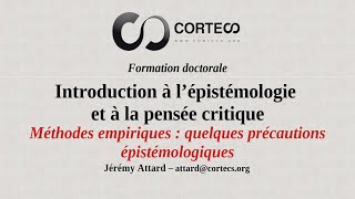 Introduction à lépistémologie et à la pensée critique  3  précautions épistémologiques [upl. by Anerahs955]