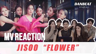 ENG SUB JISOO지수  FLOWER MV REACTION  DANBEAT STUDIO [upl. by Cybill443]