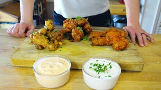 Crispiest Chicken Wings  3 Different Sauces [upl. by Veron440]