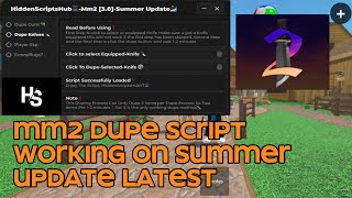 Mm2 Dupe script pastebin SummerUpdate👒 Dupe Knives And Guns  Latest 2024 📦 HiddenScripts30📋 [upl. by Narhem650]