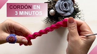 TUTORIAL  CÓMO TEJER UN CORDÓN A CROCHET EN 3 MINUTOS [upl. by Malvie]