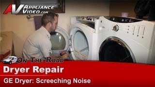 GE Dryer Repair  Screeching Noise  Upper Bearing [upl. by Neelrac152]