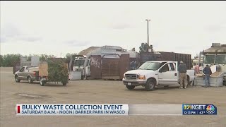 Bulky waste collection event happening Saturday in Wasco [upl. by Kiki]