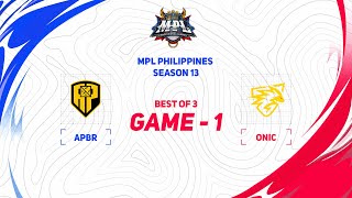 Game  1 AP BREN vs ONIC PH  MPL PH S13 [upl. by Atirec]