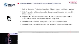 Tech Talk Vistec on Extending ShapedBeamLithography [upl. by Ataga]