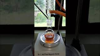 Refluxing Ethyl Alcohol in Potassium Dichromate [upl. by Annaej]