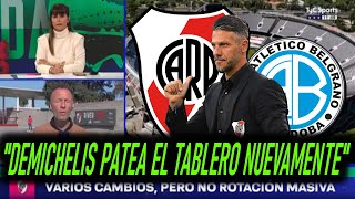 Periodistas Analizan quotLa INSOLITA y SORPRESIVA FORMACION de River Plate vs Belgranoquot [upl. by Eelsel331]