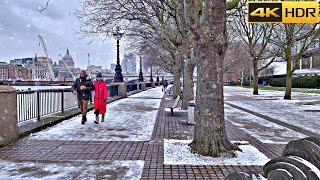 ☃️ 3 HOURs of London Snow Walk ❄️ The Best of Snowfall in London 4K HDR [upl. by Altman71]