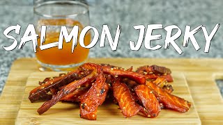 Homemade Salmon Jerky  Perfect Snack To Accompany Some Beers [upl. by Etteroma655]