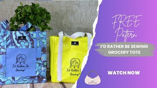 DIY Reusable Grocery Bag  Free Sewing Pattern Tutorial  ChrisW Designs [upl. by Letch]