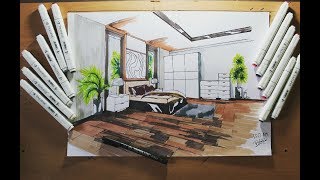 Menggambar Design Interior With Marker [upl. by Debbee]