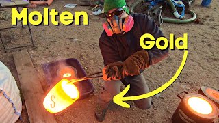 Smelting  Casting Gold shorts [upl. by Arais]