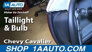 How To Replace Taillight amp Bulb 0002 Chevy Cavalier [upl. by Yelnikcm]