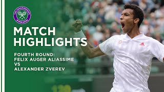 Felix Auger Aliassime vs Alexander Zverev  Fourth Round Highlights  Wimbledon 2021 [upl. by Nikita17]