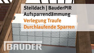 Aufsparrendämmung Verlegung Traufe [upl. by Ib]