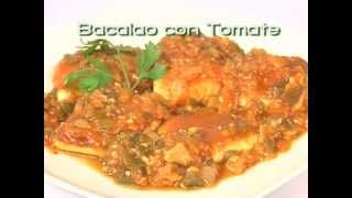 Receta de bacalao con tomate Cocina andaluza saludable [upl. by Namialus]