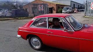 fully restored 1966 MGB GT goes out for a test run [upl. by Ellenhoj872]