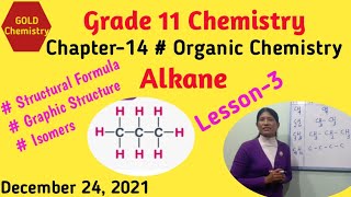 Chemistry grade 11 lesson 3 organic Alkane structural formula [upl. by Dreddy371]