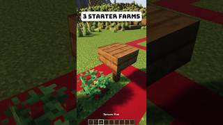 3 Starter Farms  Minecraft shorts minecraft farm [upl. by Yesrod]