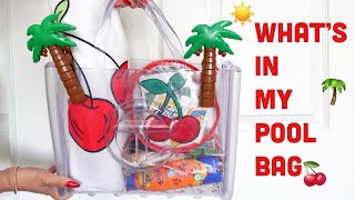 WHAT’S IN MY BAG  Telfar x Melissa Clear Medium Bag ⛱️ ☀️ POOL DAY ESSENTIALS ☀️ ⛱️ [upl. by Rafaelle]