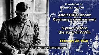 Adolf Hitler Speech In English AI Translation [upl. by Assilana]