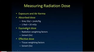 Measurement of radiation Exposure Air Kerma Absorbed dose Equivalent dose and Effective dose [upl. by Auqinom]