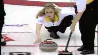 Jennifer Jones Best Curling Shot [upl. by Aralc]