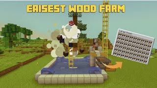 Minecraft Easy Tree Farm Tutorial  All Wood Types 1204 [upl. by Kamila749]