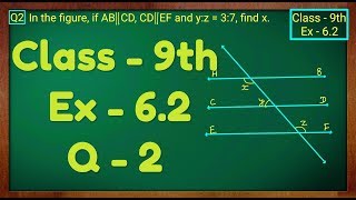 Class  9th Ex  62 Q 2 Lines and Angles Maths NCERT CBSE [upl. by Esidarap]