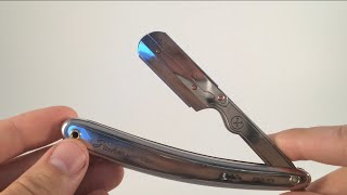 how to shave with a Parker SR1 Shavette straight razor [upl. by Vicky675]