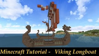 Minecraft Tutorial  Viking  Nordic Long Boat [upl. by Persse]